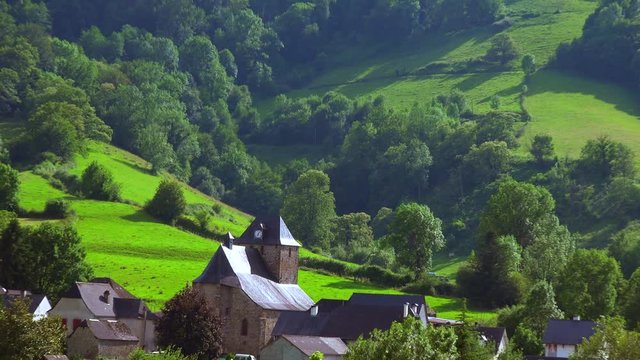 France, Pyr&eacute;n&eacute;es-Atlantiques, Basque Country, Church on the way to Saint Jacques de Compostela