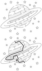 Easy Saturn maze © nahhan