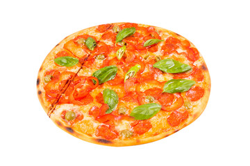 pizza isolated on white