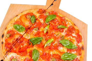 pizza isolated on white