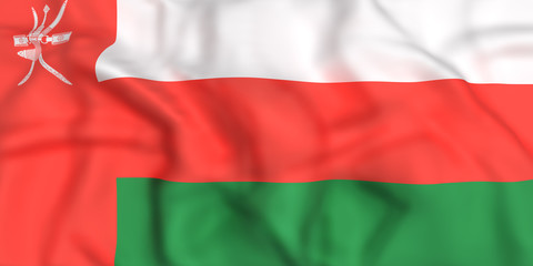 Sultanate of Oman flag waving