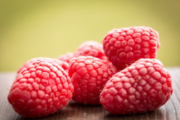 fresh summer berries, healthy food on table