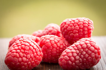 fresh summer berries, healthy food on table