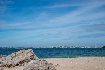 Fototapeta na wymiar sea scape Pattaya beach,Thailand.