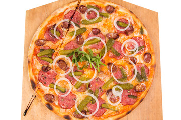 pizza isolated on white