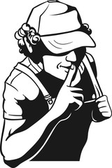 Moonshiner And Shh Gesture