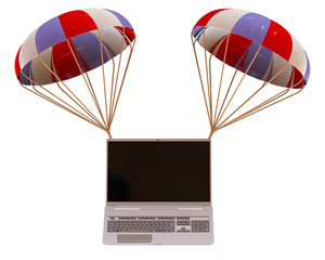 ноутбук на парашюте