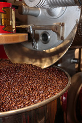 Coffee Beans Process in Roasting Machine