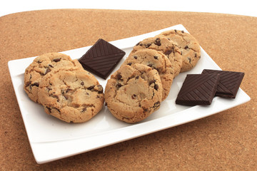 cookies et carré de chocolat