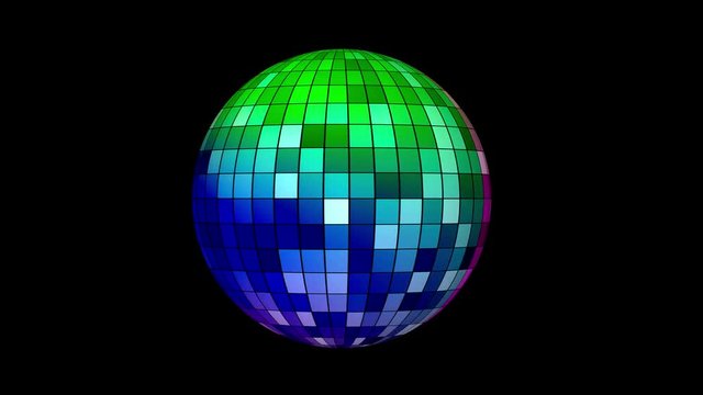 Mirror disco ball on black background