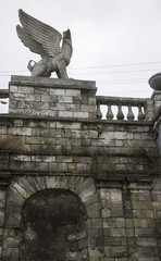 Sculpture of griffin historic architecture