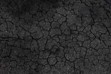 Crack black asphalt.