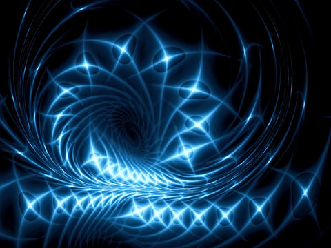 Abstract bright spiral - digitally generated image