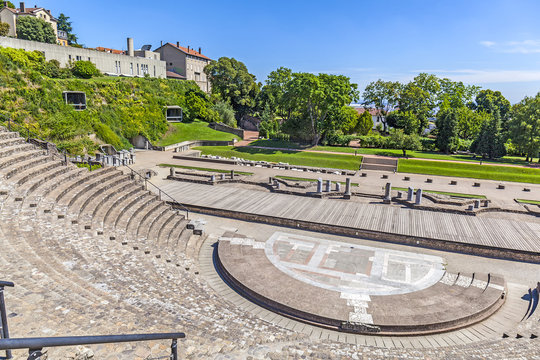 Amphitheater of the Three Gauls in Fourviere above Lyon France