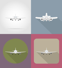 airplane flat icons vector illustration