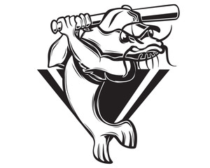 Sport Baseball Team Emblem Mud Catfish Logo Black and White - 120243157