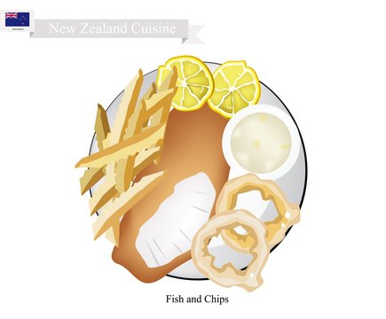 Fish And Chips, A Popular Dish Of New Zealand