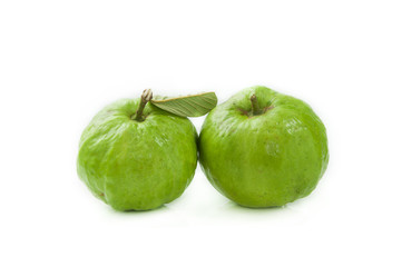 Guava Fruit isolated on white background.