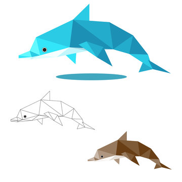 dolphin low polygon