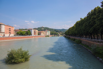 Obraz premium Nabrzeże rzeki Adygi