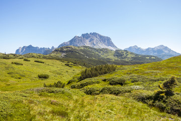 Obraz premium Beautiful mountain landscape. The alps in north Italy, Creta di