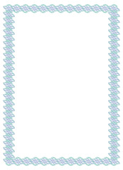 Decorative vector frame with empty space for text or photo. Blue vertical frame suitable for different greeting cards, invitations, backgrounds, prints, winter decorations. 