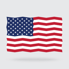 USA flag zigzag isolated on background