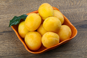 Fresh ripe apricots