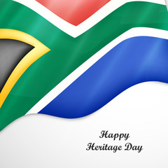 Illustration of South Africa Flag for Heritage Day