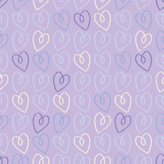 Seamless vector background with decorative hearts. Print. Cloth design, wallpaper.