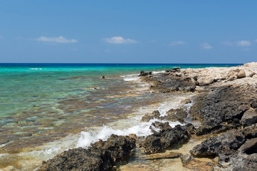 Beautiful seascape. Sea and rock coast