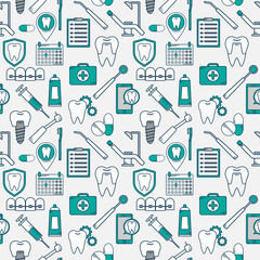 vector pattern in a dental linear style