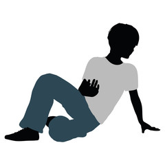 boy silhouette in Intimate Talk Pose