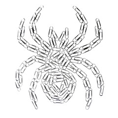 паук из скрепок