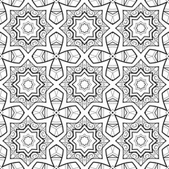 Vector Seamless Vintage Black and White Lace Pattern