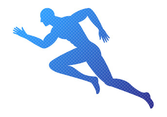 Fototapeta na wymiar graphic human running, vector
