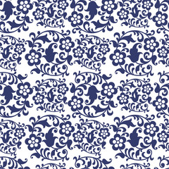 Vintage Vector hand-drawn ethnic east floral ornament.