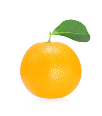 Fresh orange fruit isolated on white background