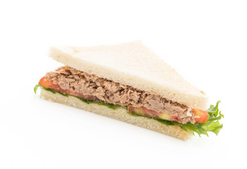 tuna sandwich on white