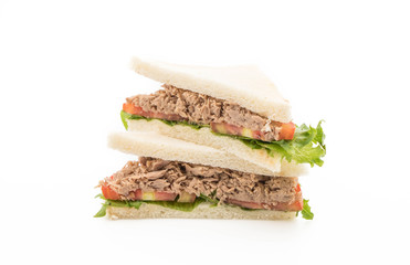 tuna sandwich on white