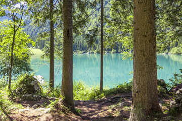 mountain lake, laghi di fusine, italy
