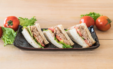 tuna sandwich on plate