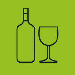 icon bottle wine design vector illustration eps 10
