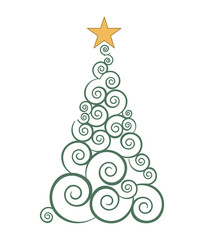 tree pine christmas icon vector illustration design