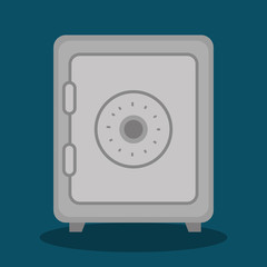 cartoon box safe money earnings design isolated vector illustration eps 10