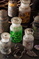 witch apothecary jars magic potions halloween decoration