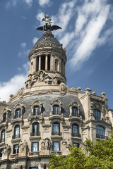 Fototapeta na wymiar Barcelona (Spain): building of Passeig de Gracia