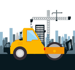 machinery construction design isolated vector illustration eps 10