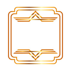 elegant gold frame style vector illustration design