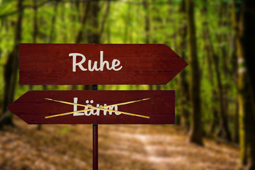 Schild 104 - Ruhe